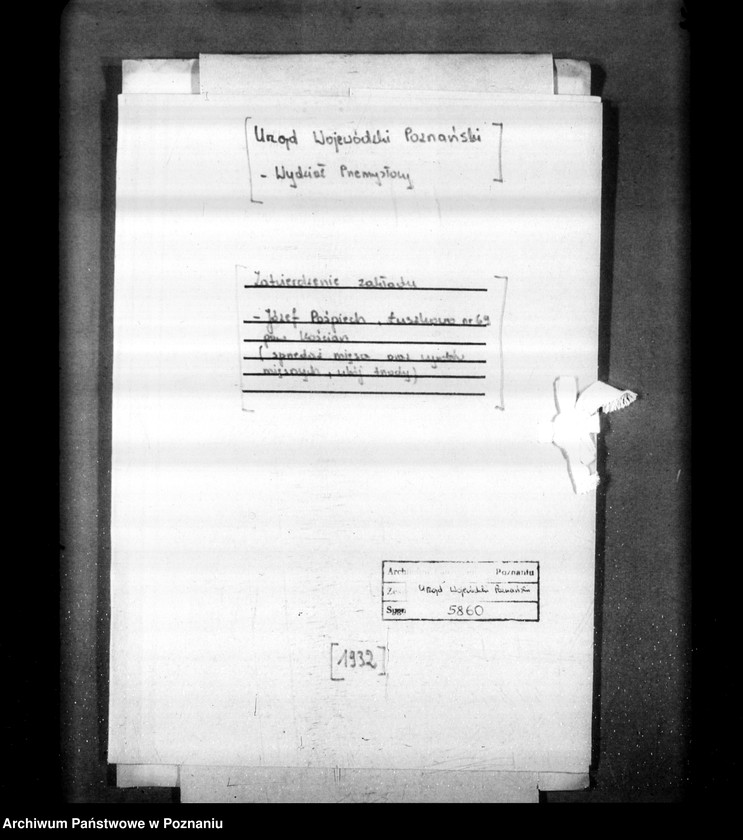 Obraz 4 z jednostki "/Zatwierdzanie Zakładu- Józef Pośpiech, Łuszkowo nr 69 powiat Kościan /sprzedaż mięsa oraz wyrobów mięsnych ubój trzody/"