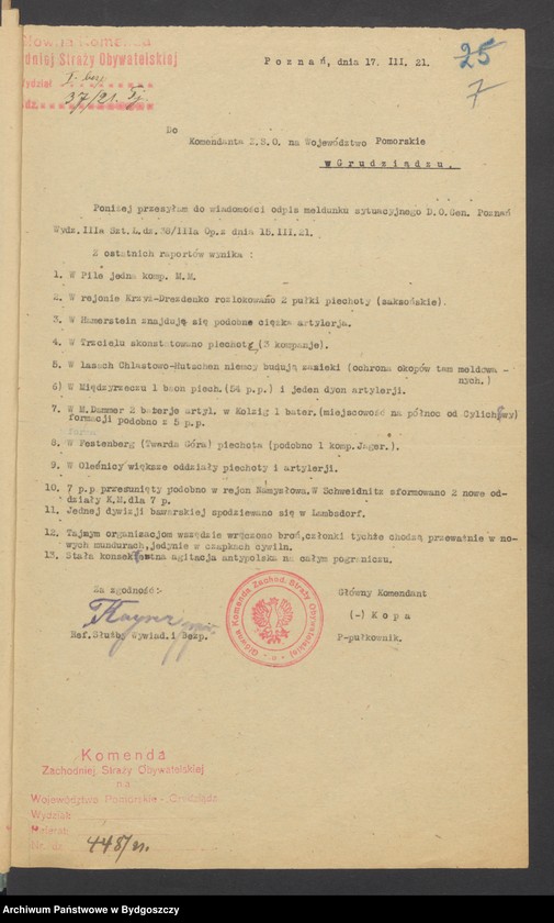 image.from.unit.number "Tajne akta Komendy Głównej Zachodniej Straży Obywatelskiej [plany mobilizacji, raporty wywiadowcze, rozkazy i zarządzenia wewnętrzne]"