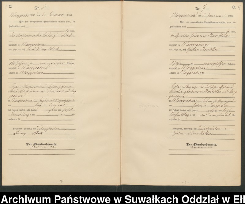 image.from.unit.number "Sterbe-Haupt-Register des Königlichen Preussischen Standes-Amtes Stadtgemeinde Marggrabowa Kreis Oletzko"