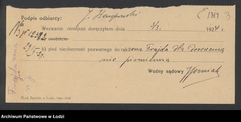 Obraz 5 z jednostki "Jankiel Kempowski- wyrób i sprzedaż materiałów pończoszniczych"