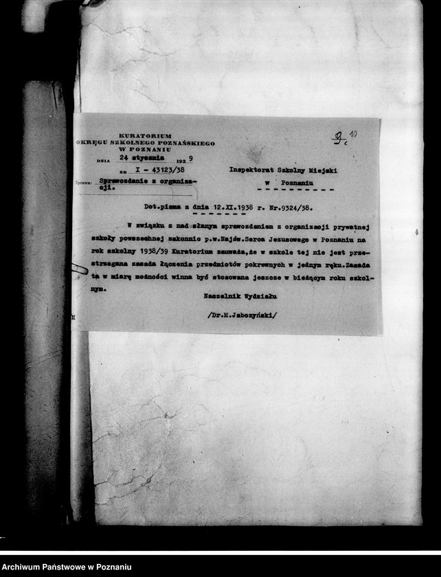 Obraz 13 z jednostki "Prywatna Szkoła Powszechna żeńska Najświętszego Serca Jezusowego- Poznań"