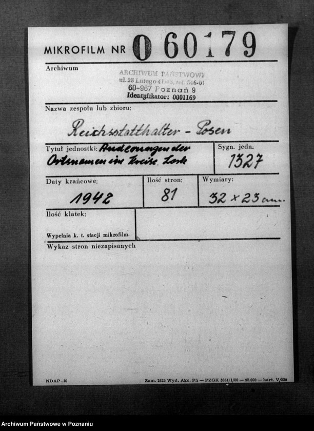 Obraz 2 z jednostki "Anderungen der Ortsnamen im Kreis Lask"