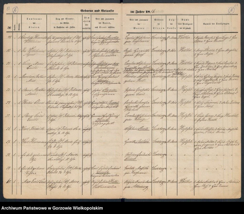 image.from.unit.number "Duplikate der St. Marienkirche Landsberg an der Warthe (Zawiera też księgę zgonów Concordienkirche z 1856 r. oraz dwa zapisy dotyczące małżeństw w 1857 r. w kościele Mariackim)"