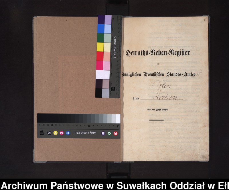 image.from.unit.number "Heiraths-Neben-Register des Königlichen Preussischen Standes-Amtes Orlen Kreis Loetzen"