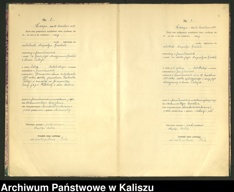 Obraz 8 z jednostki "[Księga zgonów]"
