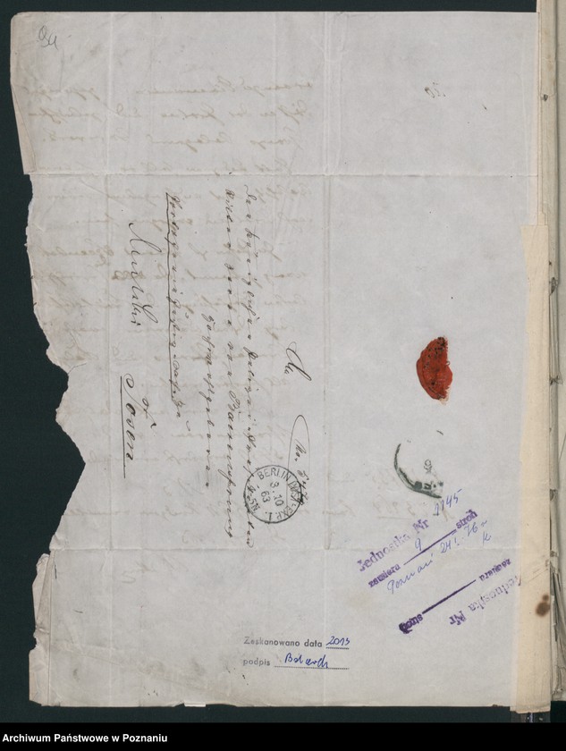 Obraz 13 z jednostki "A. betr. den Graf Vinzent Szembeck"