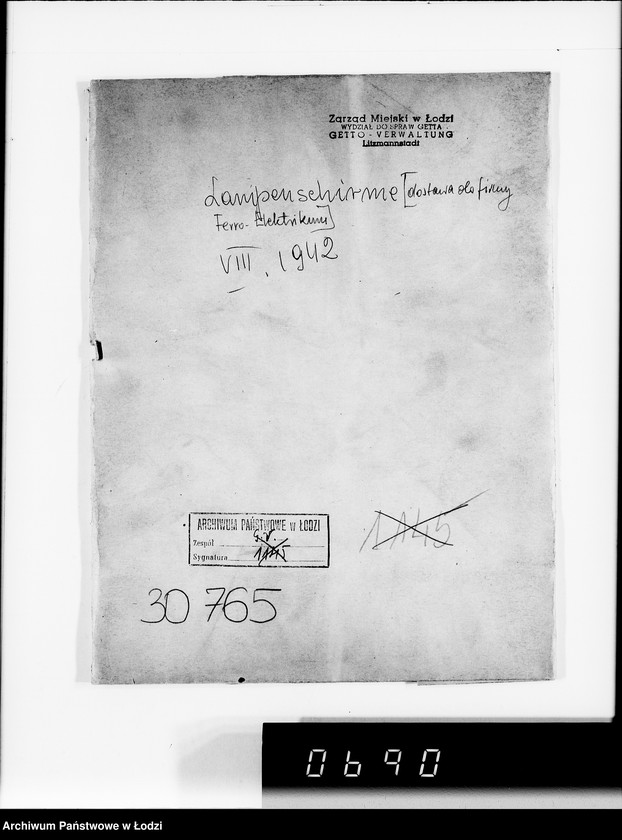 Obraz 4 z jednostki "Lampenschirme. [Dostawa dla firmy Ferro-Elektrikum]"