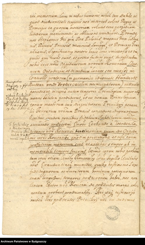 image.from.unit.number "[Przywilej Zygmunta III dla miasta Nowego z roku 1596. Transumpt dokumentu Stefana Batorego z roku 1576 - uwierzytelniony odpis z roku 1626]"