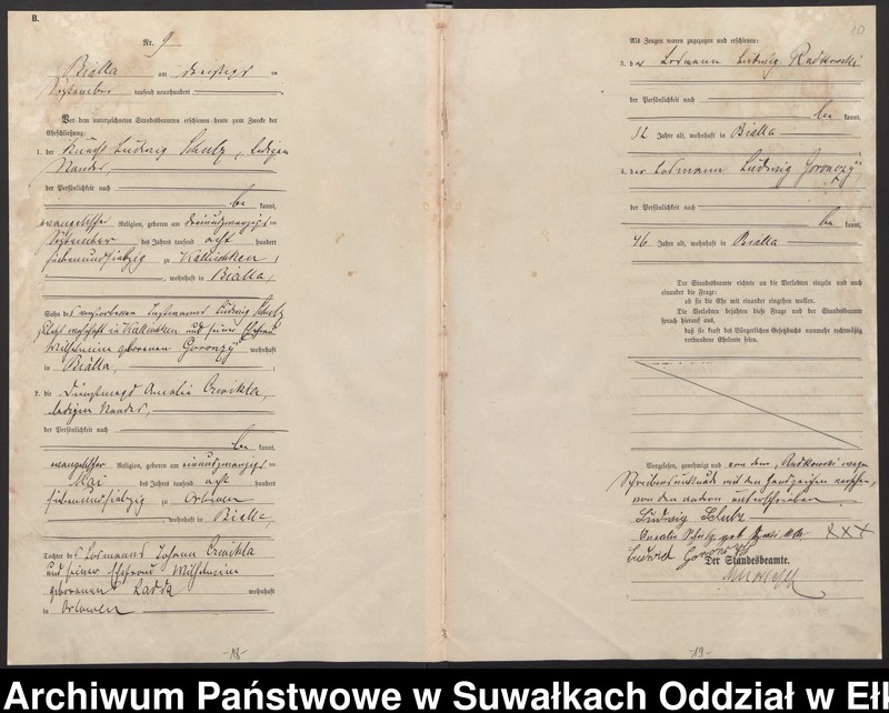 image.from.unit.number "Heiraths-Haupt-Register des Königlichen Preussischen Standes-Amtes Bialla Kreis Johannisburg"