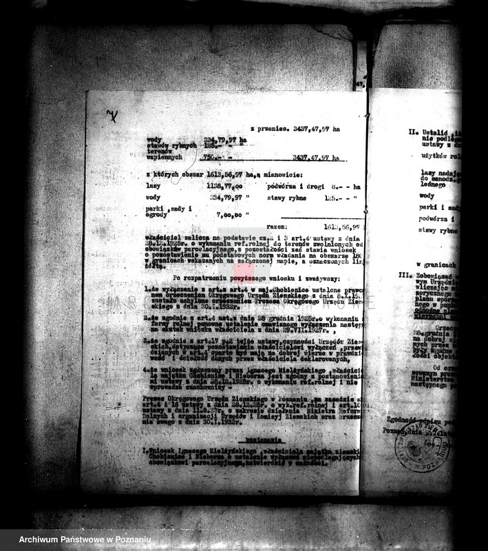 image.from.unit.number "Majątek Chobienice powiatu wolsztyńskiego wyłączenie z art. 4 i 5 ustawy o reformie rolnej Ignacy Mielżyński"