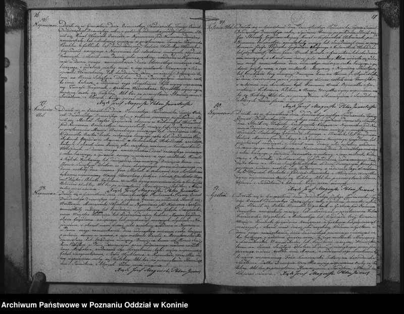 Obraz 11 z jednostki "Księga urodzonych, ślubów i zmarłych"