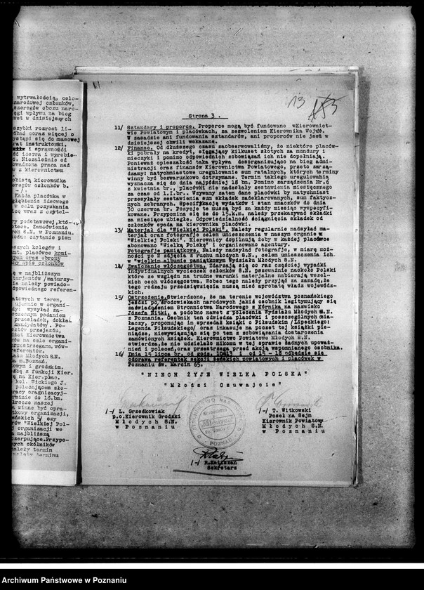 Obraz 18 z jednostki "Zarządzenia, okólniki, instrukcje, regulaminy, korespondencja Wydziału Młodych"