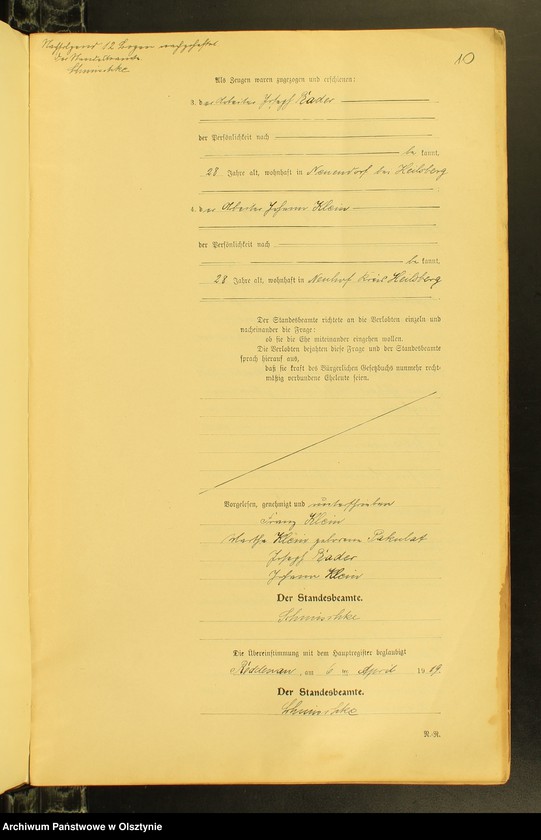 image.from.unit.number "Heiraths-Neben-Register Nr 1 - 28 [ Księga małżeństw - wtóropis ]"