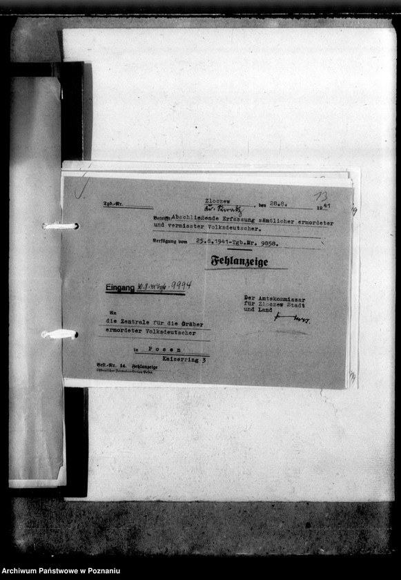 Obraz 17 z jednostki "Kreis Sieradz. Korespondencja w sprawie miejscowych Niemców, którzy zginęli w 1939 roku"