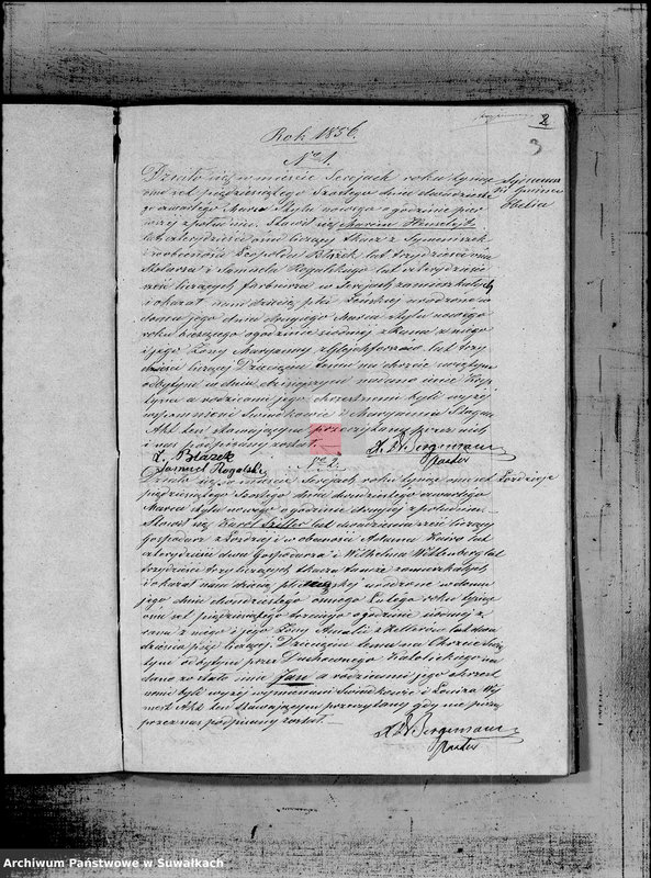image.from.unit.number "Duplikat Aktów Urodzenia, Małżeństw i Zejścia dla Filiału Ewangelicko- Augsburgskiego w mieście Serejach na rok 1856"