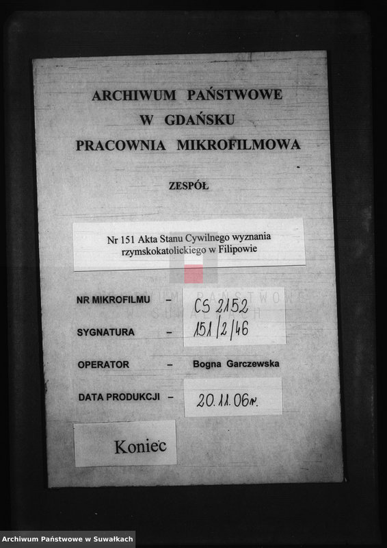 image.from.unit.number "Dokumenta o brakosočetaniu s 1901 goda Filipovskogo Rimsko Katoličeskogo prichoda"