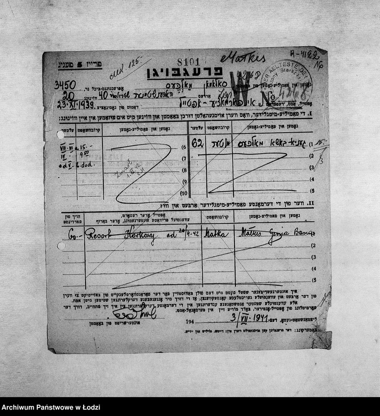 Obraz 19 z jednostki "[Kwestionariusze personalne pracowników zatrudnionych w wydziałach i resortach z podaniem nazwiska, miejsca pracy oraz członków rodziny]"