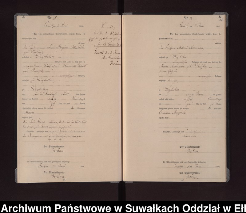 image.from.unit.number "Geburts-Neben-Register des Königlich Preussischen Standes-Amtes Gneist Kreis Loetzen"
