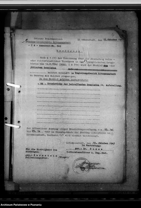 Obraz 8 z jednostki "Verwaltung des Reichsfeindlichen Vermögens"