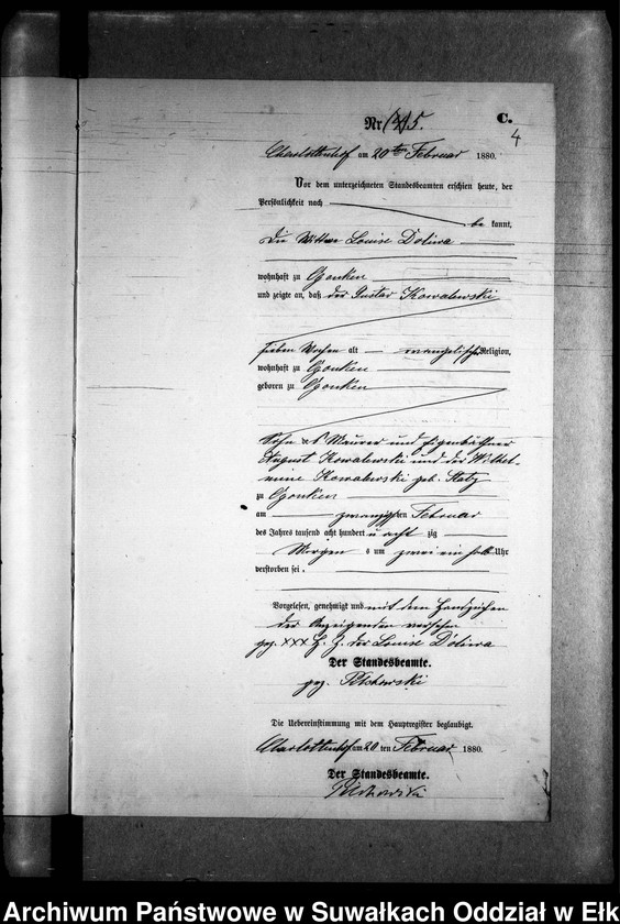 image.from.unit.number "Sterbe-Neben-Register des Preussischen Standes-Amtes Gr. Strengeln Kreis Angerburg"