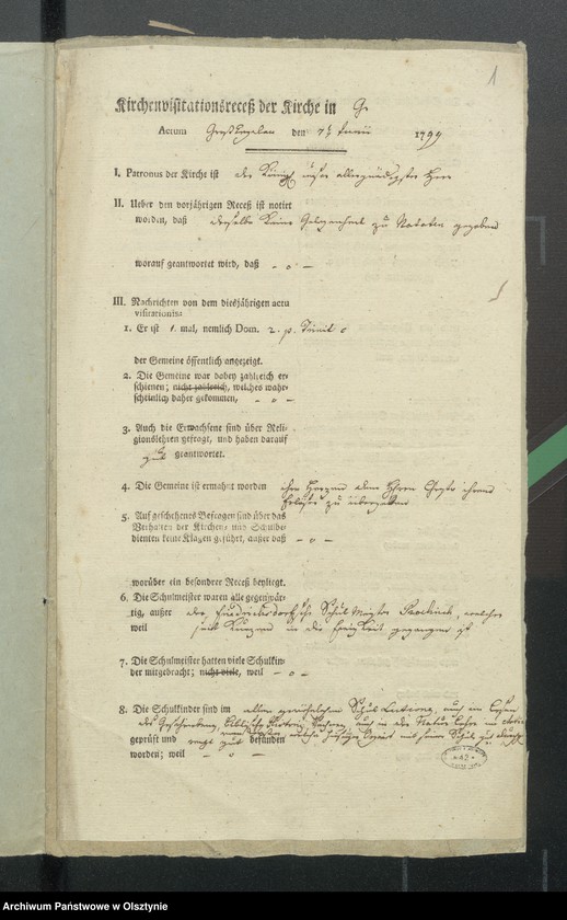 image.from.unit.number "Tabelle der Confirmanden des Gross Engelauschen Kirchspiels"