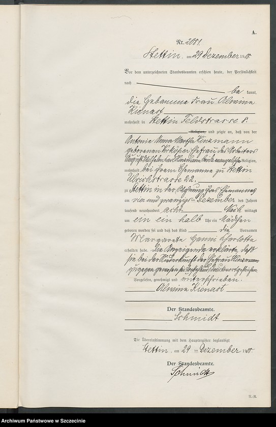 Obraz 19 z jednostki "Geburts-Register"