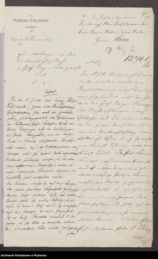 Obraz 17 z jednostki "Der Uebertritt polnischer und diesseitiger Untertanen auf preussisches und jenseitiges Gebiet während der polnischen Insurrektion und die dagegen getroffenen Massnahmen."