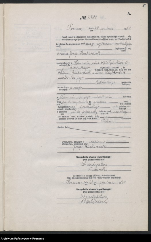 Obraz 7 z jednostki "Księga urodzeń odpis tom VIII [Rejestr poboczny urodzeń]"