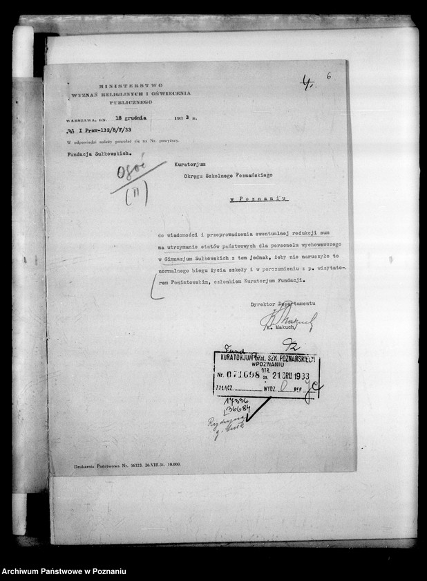 Obraz 9 z jednostki "Prywatne Gimnazjum imienia Sułkowskich- Rydzyna [sprawozdanie z egzaminu dojrzałości z wykazem abiturientów]"