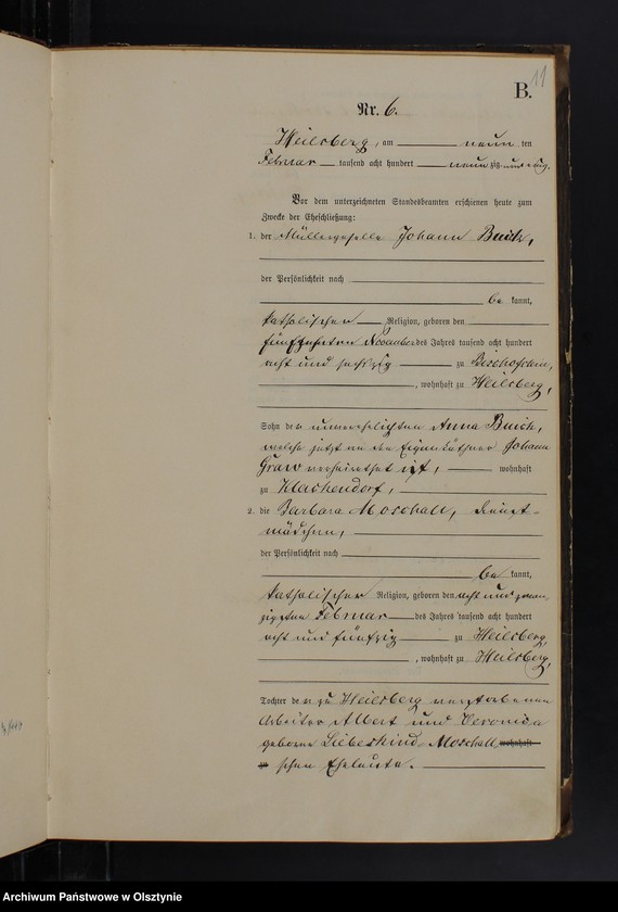 image.from.unit.number "Heiraths-Haupt-Register Nr 1 - 28"