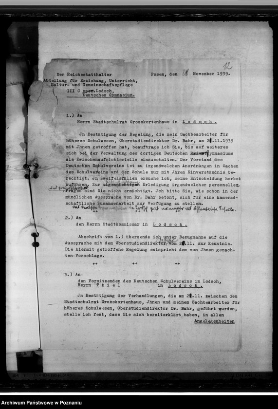 Obraz 17 z jednostki "Staatliche General von Briesen- Schule in Litzmannstadt (Łódź)"