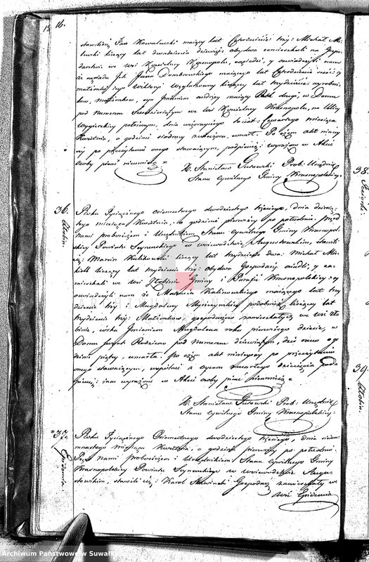 image.from.unit.number "Akta Zeszłych Gminy Krasnopolskiey R-ku 1823. Powiat Seyneński. Województwo Augstowskie."