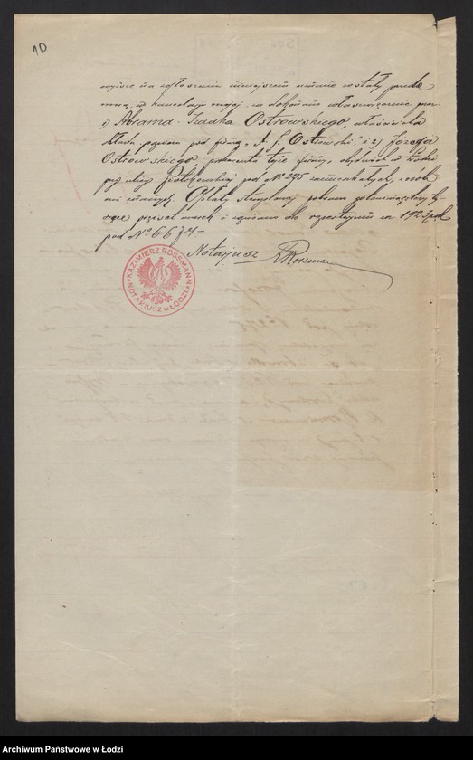 Obraz 12 z jednostki "A. J. Ostrowski- kupiec wyrobów papierniczych i materiałów piśmiennych"