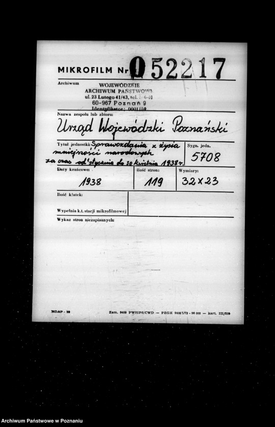 Obraz 2 z jednostki "Sprawozdania z życia mniejszości narodowych za czas od 1 stycznia do 30 kwietnia 1938 r."