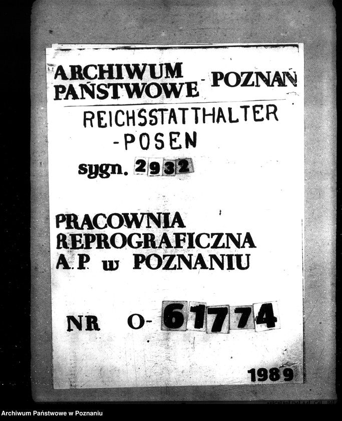 Obraz 1 z jednostki "Architekten - Vertrag - Polizeiverwaltung Posen"