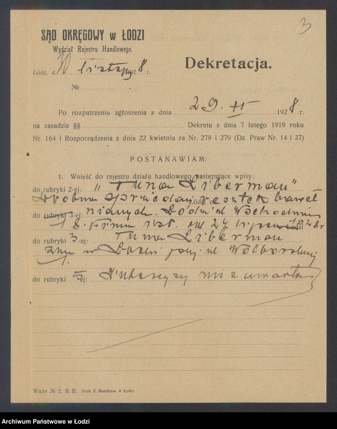 Obraz 5 z jednostki "Tuna Liberman – sprzedaż resztek bawełnianych"