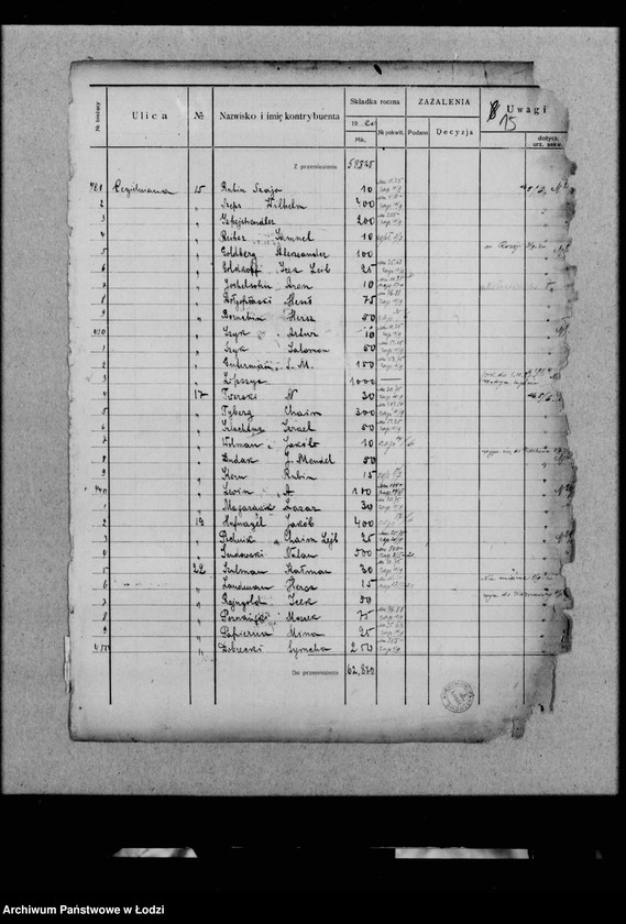 Obraz 18 z jednostki "Rejestr poborczy"