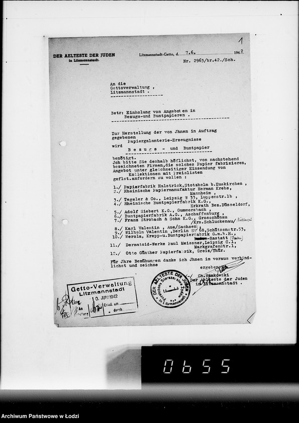 Obraz 5 z jednostki "Buntpapier.[Zapotrzebowania dla Getta]"