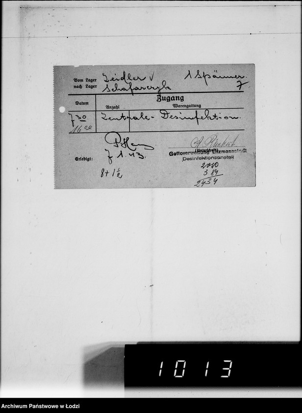 Obraz 11 z jednostki "Hermann Zeidler [rachunki za usługi transportowe dla Getta]"