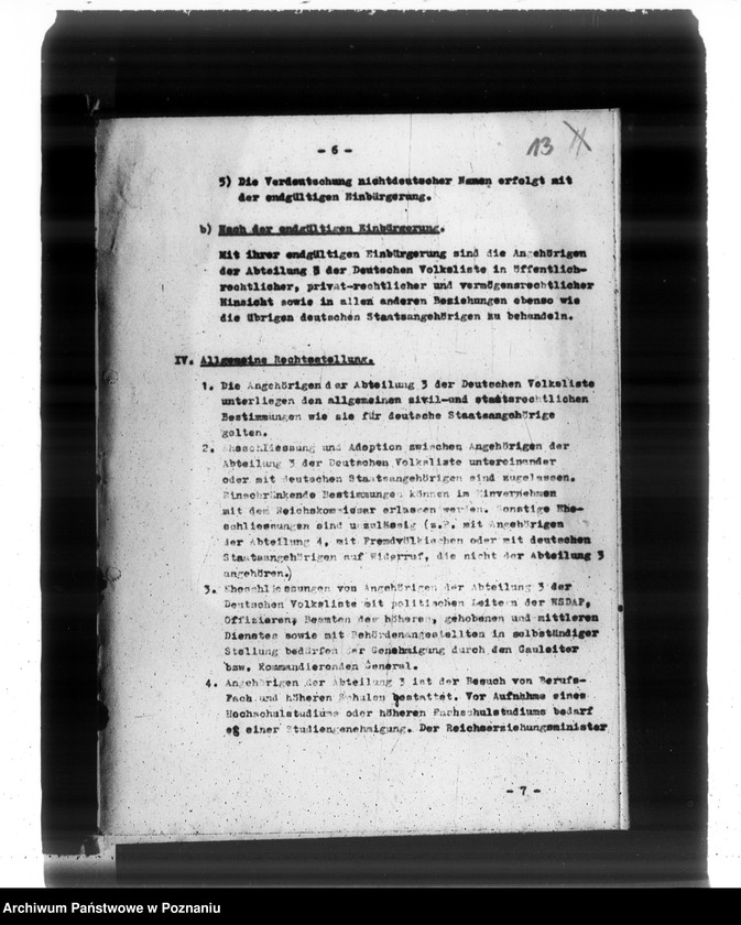 Obraz 17 z jednostki "Zarządzenia i korespondencja władz w sprawie niemieckiej listy narodowej"