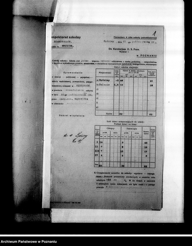 Obraz 5 z jednostki "Szkoła Powszechna- Sędzin, powiat Szamotuły"