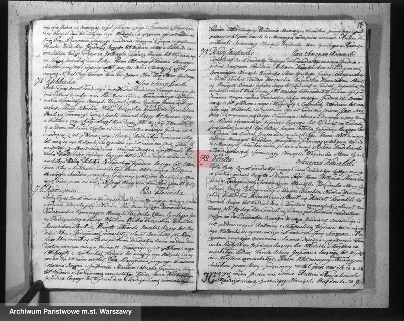 Obraz 20 z jednostki "Akta urodzeń, małżeństw, zgonów"