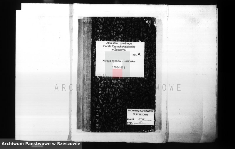 Obraz z jednostki "Księga zgonów - Jasionka"