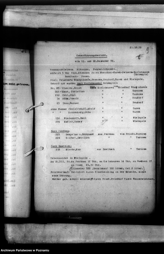 Obraz 14 z jednostki "Überfühnugsberichte - translokacje zwłok"