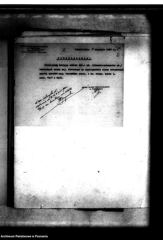 Obraz 6 z jednostki "/Majątek Strzeszyn powiatu poznańskiego plany zabudowy/"