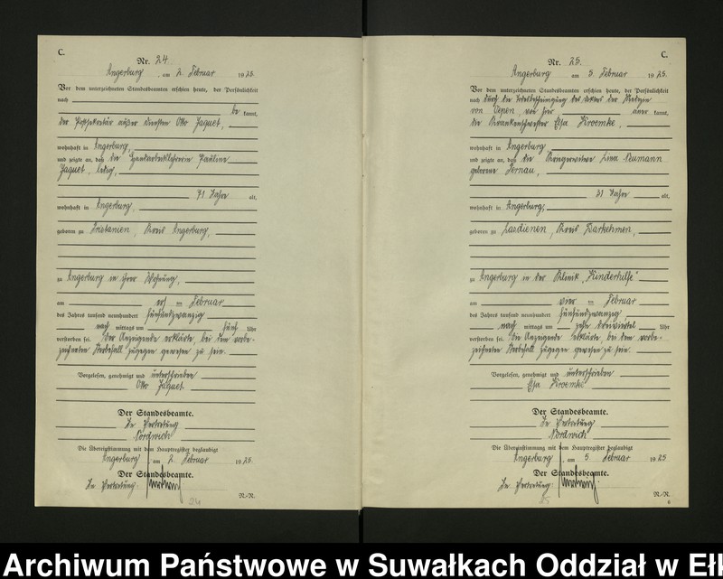 image.from.unit.number "[Sterbe - Register (Neben - Register) Standesamt Angerburg einschl. der Bezirke Gross Strengeln, Kehlen und Prinowen]"