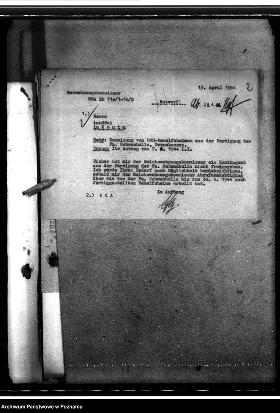 Obraz 6 z jednostki "DWH - Bau von Behelfsheimen aus Massiven Montagteilen"