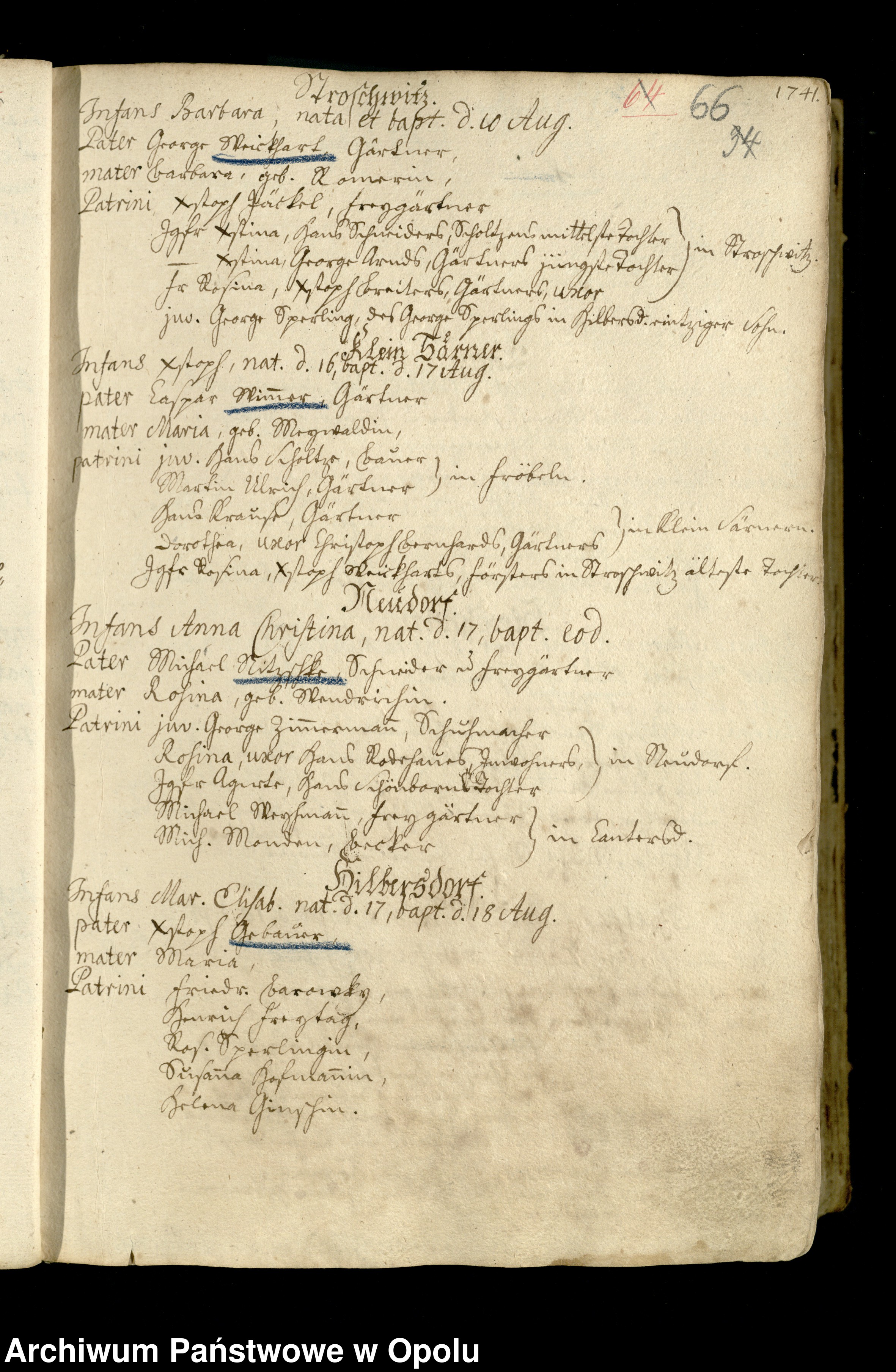 Skan z jednostki: Loewen Taufbuch 1739-1764 Bd. III