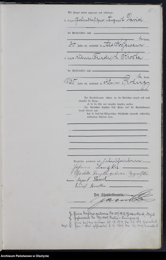 image.from.unit.number "Heiraths-Haupt-Register Nr 1 - 45"