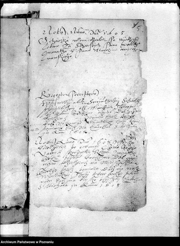 Obraz 9 z jednostki "Regestr bractwa bednarskiego renouatus roku pańskigo 1603 ...."